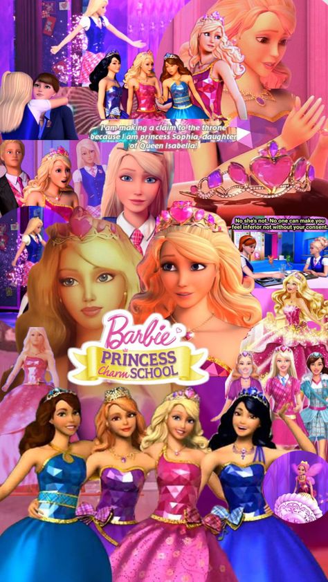 barbie princess charm school Barbie Charm School, Barbie Movies List, Barbie Princess Charm School, Queen Isabella, Princess Charm School, Princess Sophia, Princess And The Pauper, Princess Movies, Princess Wallpaper