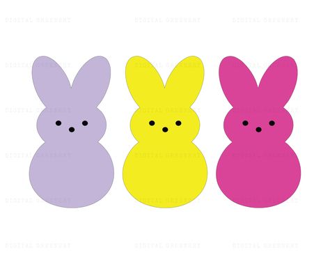 Bunny Marshmallow, Marshmallow Bunnies, Peeps Svg, Bunny Peeps, Marshmallow Peeps, Easter Clipart, Easter Peeps, Easter Candy, Mugs Stickers