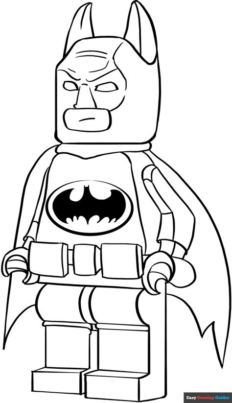 Batman Coloring, Printable Lego, Batman Coloring Pages, Lego Coloring, Lego Coloring Pages, Easy Drawing Guides, Batman Pictures, Drawing Guides, Batman Kids