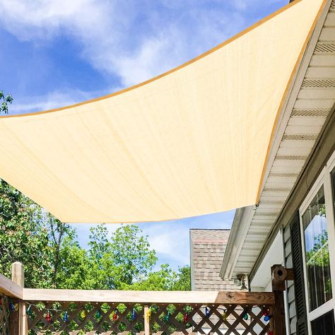 PRICES MAY VARY. 【Curved Shade Sail】The edge of the courtyard sunshade canopy is curved, providing it with the flexibility to adapt to different shapes and sizes of outdoor spaces.Under normal usage conditions, the sunshade canopy outdoor comes with a 5-year warranty. If the curved shade sail doesn't suit your specific application, You may also consider our straight-edge shade sails to meet your needs. (Please remove the shade sail in severe weather conditions). 【Breathability】The Amagenix sunsh Outdoor Patio Shades, Sun Shade Sails, Sail Canopies, Outdoor Patio Garden, Patio Privacy, Shade Sails, Sun Sail Shade, Patio Shade, Shade Canopy