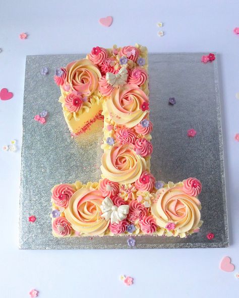 Number 1 Birthday Cake, 1 Birthday Cake, Bishops Stortford, Number One Cake, Number 1 Cake, Girls First Birthday Cake, Number Birthday Cakes, Birthday Cake Decorating Ideas, Baby First Birthday Cake