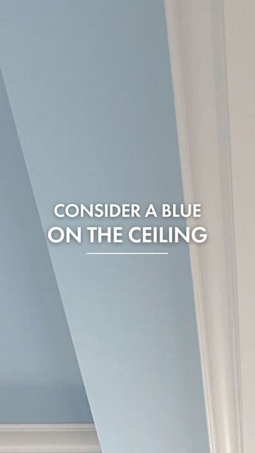 Haint Blue Ceiling Interior, Painted Ceiling Blue, Blue Painted Ceiling, Light Blue Ceiling, Blue Ceiling Paint, Blue Ceiling, Hallway Ceiling, Maria Killam, Haint Blue