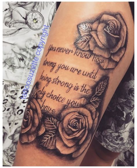 Big Cheap Tattoos, In Memory Rose Tattoos, Tattoo Font For Women, Tattoo Ideas Female Meaningful Quotes Arm, Meaningful Half Sleeve Tattoos For Women, Tattoos For Aniexty For Women, Dope Tattoos For Women Arm, Ankle Tattoos For Women Anklet, Inspirational Tattoo For Women