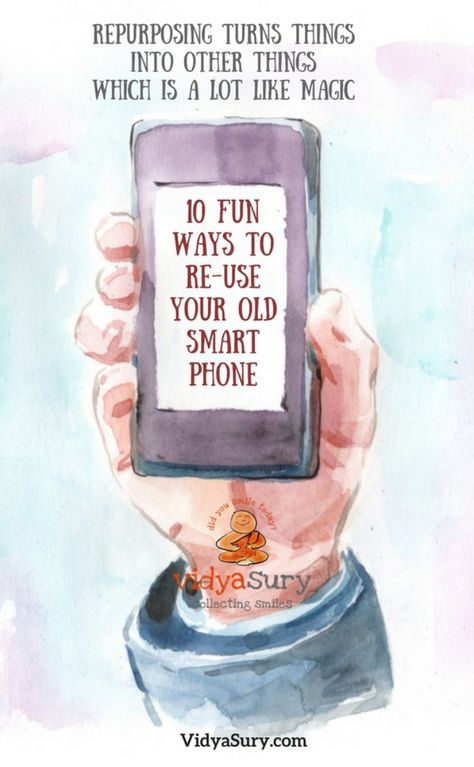 10 Fun Ways to Re-Use Your Old SmartPhone. Repurposing turns things into other things which is a lot like magic. #technology #repurpose #reuse #tips #smartphone Old Technology Art, Repurposed Electronics, Magic Technology, Old Tech, Phone Craft, Old Cell Phones, Broken Phone, Refurbished Phones, Technology Diy