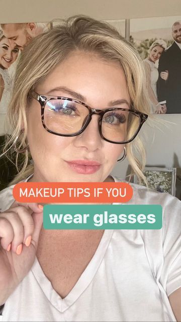 Eye Make Up Glasses, Glasses Work Outfit, Makeup For Square Glasses, Simple Makeup With Glasses, Makeup Under Glasses, Eyeglasses Makeup Ideas, Natural Makeup Looks With Glasses, How To Wear Glasses, Make Up For Glasses Wearers Natural