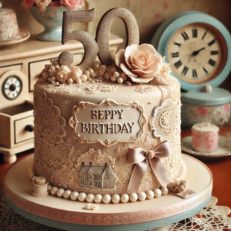 50th Birthday Cake Ideas Images 6 50th Bday Cake, 50th Birthday Cake Ideas, Journey Cake, 50th Birthday Cake Images, Birthday Cake Images, Lace Cake, 50th Bday, 50th Birthday Cake, Cake Lace