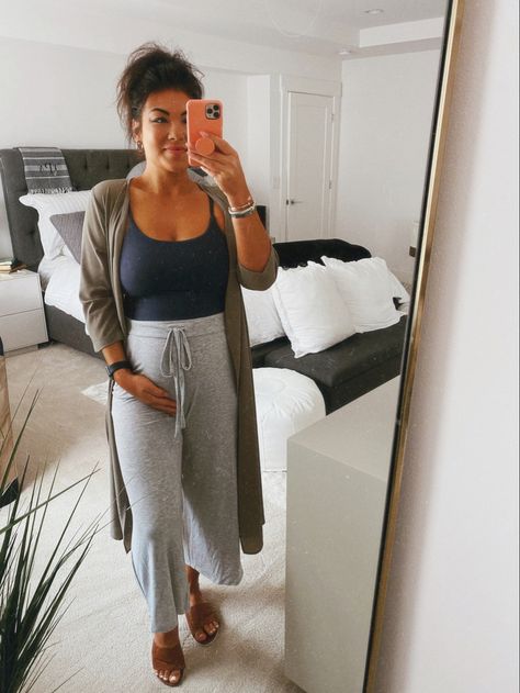 Preggo fit best amazon lulu lookalike easy maternity duster for fall and the softest cozy crop bottoms http://liketk.it/2WMrv #liketkit @liketoknow.it #LTKbump #LTKhome #LTKunder50 Shop my daily looks by following me on the LIKEtoKNOW.it shopping app #bumpfit Maternity Sweatpants Outfit, Comfy Maternity Outfits Winter, Comfy Pregnancy Outfits Winter, Cozy Pregnancy Outfits, Comfy Maternity Outfits, Maternity Sweatpants, Outfit Sweatpants, Friends Outfit, Pregnancy Outfit