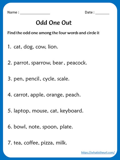 Odd One Out Worksheets For 3rd Grade Lessons For 3rd Grade, Work Sheets For 3rd Grade English, Worksheet For Class 3 English, English Worksheets For Class 3, English Ukg Worksheet, English 3rd Grade Worksheets, Evs Worksheet For Class 3, Odd One Out Worksheet For Kids, Evs Worksheets For Grade 2