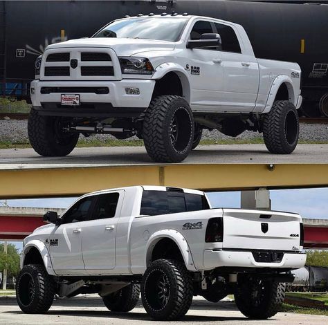 White lifted mega cab ram 2500 Cummins diesel. Gorgeous truck White Ram 1500 Lifted, Ram 2500 Mega Cab Lifted, Lifted Ram 2500 Cummins, White Ram 1500, Dodge 2500 Cummins, White Dodge Ram, Ram Trucks Lifted, Ram 2500 Mega Cab, Dodge Ram 2500 Cummins