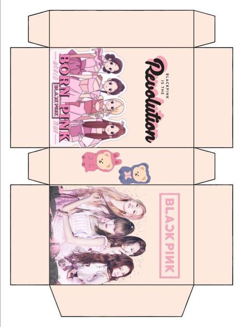 Photo Card Box, Box Template Printable, Photo Cards Diy, Seni Korea, Free Printable Paper Dolls, Kraf Kertas, Paper Box Template, Kpop Diy, Paper Dolls Diy