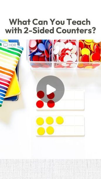 Jillian Starr | Meaningful Math® on Instagram: "‼️Pssst — Don’t let these go to waste! ‼️ (And save this post for later!)

Don’t overlook this classic math manipulative: 2-Sided Counters. They may seem simple, but they are SO versatile. And they aren’t just for first grade.

Here’s how I use them in each grade.  👇 

🔴 Counting & Cardinality
⚫ Ten Frames - Making 5
🔴 Ten Frames - Making 10
⚫ Building Teen Numbers
🔴 Near Doubles
⚫ Make a Ten to Add/Subtract
🔴 Counting by 2, 5, and 10
⚫ Odd & Even Numbers
🔴 Arrays
⚫ Multiplication
🔴 Distributive Property
⚫ Division
🔴 Bonus - Fractions!

Want to learn even more about how to use math manipulatives to level up your math instruction?

Then you are going to LOVE this FREE workshop series!

Every Monday in July, we’re hosting a FREE worksho Arrays Multiplication, Odd Even Numbers, Near Doubles, Make A Ten, Counting By 2, Math Manipulative, Multiplication Arrays, Even Numbers, Multiplication Activities