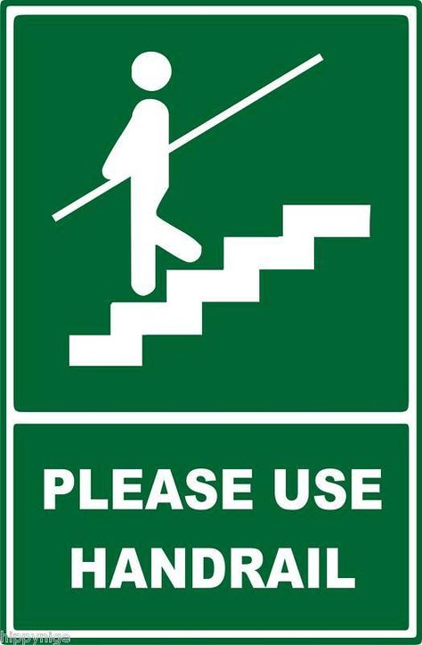 New Safety Warning Signs Stairs Please Use Handrail Signage Ideas Creative, Warning Signs Safety, Hospital Decor, Safety Signs And Symbols, Workplace Safety Tips, Hotel Safety, Safety Signage, Safety Officer, Health And Safety Poster