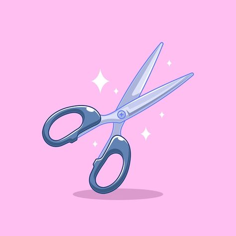 Cartoon-style scissors design on pink ba... | Premium Vector #Freepik #vector Scissor Illustration, Cartoon Scissors, Scissors Drawing, Scientist Cartoon, Scissors Logo, Pencil Cartoon, Angry Cartoon, Moon Cartoon, Coffee Cartoon