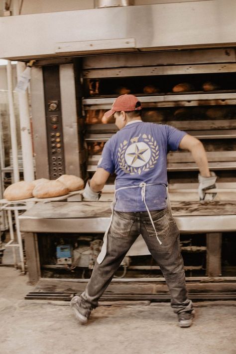 This Iconic Dallas Bakery Still Does Bread the Old Fashioned Way: Behind the Scenes at Empire Baking Company Bakery Behind The Scenes, Old Bakery, Bakery Branding, Brand Shoot, Baking Company, Baking Bread, Old Kitchen, Outdoor Photos, New Love