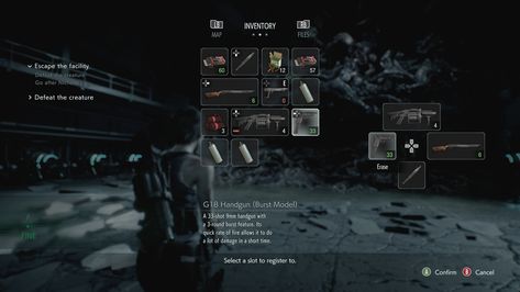 Inventory | Game UI Database Video Game Inventory, Game Inventory Ui, Game Inventory, Game Interface, Game Ui, Gotham City, Art Portfolio, Resident Evil, Gotham