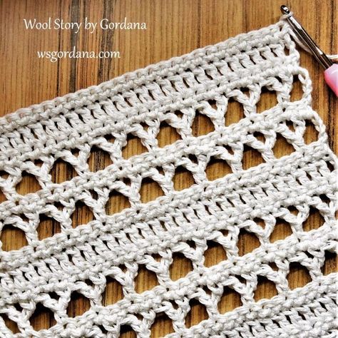 Crochet Y-Stitch Lace Pattern Borderline Design, Crochet Knit Stitches, Crochet Headband Pattern, Crochet Tops Free Patterns, Crochet Lace Pattern, Crochet Mittens, Kawaii Crochet, Crochet Tablecloth, Crochet Stitches Tutorial