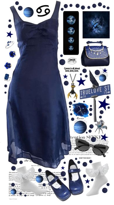 Space Princess Aesthetic Outfit, Cancerian Outfits, Neptune Aesthetic Outfit, Moon Aesthetic Fashion, Moon Witch Outfit, Dark Mermaid Aesthetic Outfit, Moon Girl Aesthetic Outfits, Blue Witch Outfit, Cancerian Aesthetic Outfits