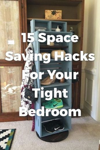 Feeling a little cramped in your bedroom? Try these ideas to bring your zen back! Make your bedroom feel large again! #DIY #TightSpace #Hacks #Bedroom Room Storage Ideas Bedroom Organizers, Home Organization Hacks Bedroom, Room Organizer Ideas, Space Saving Furniture Bedroom, Space Saving Bedroom, Small Bedroom Organization, Room Organization Bedroom, Temporary Decorating, Space Saving Hacks