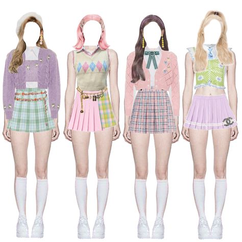 Outfits Pastel, Preformance Outfits, Pastel Fashion, Mode Kpop, Outfit Maker, Outfit Shoplook, Kpop Fashion Outfits, Performance Outfit, Pink Outfit