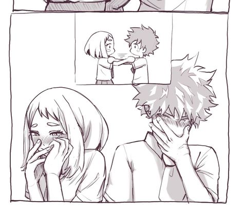 Izuocha Comic, Deku And Uraraka, Villain Izuku, Lost In The Moment, Mha Ships, Deku X Uraraka, Hero Academia Characters, Boku No Hero Academy, Best Couple