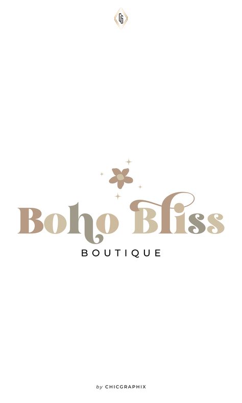 Clothing Business Logo Ideas Aesthetic, Full Name Logo Design, Boho Logo Ideas, Boho Names For Business, Boho Business Names, Aesthetic Brand Names, Boutique Logo Ideas, Aesthetic Business Logo, Boho Business Logo