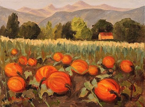 2d Felting, Rolled Magazine Art, Cloud Painting Acrylic, Nature Paintings Acrylic, Pumpkin Paintings, Fall Landscape Painting, Acrylic Painting Inspiration, Farm Paintings, Abstract Art Painting Techniques