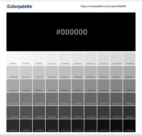 Space Information, Rgb Color Codes, Code Color, Pantone Palette, Pantone Colour Palettes, Black Color Palette, Grey Palette, Hex Color Palette, Color Palette Challenge