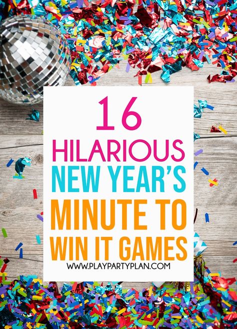 Games Tattoo, Family New Years Eve, New Year's Eve Activities, Kids New Years Eve, New Years Eve Games, Eve Game, New Year's Games, New Years Activities, Minute To Win It Games