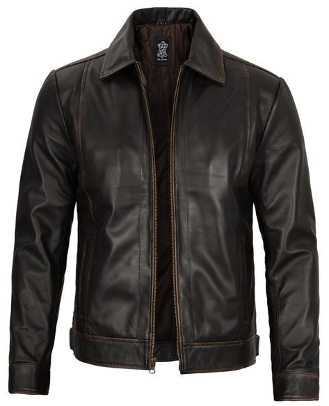 PRICES MAY VARY. 𝐌𝐚𝐭𝐞𝐫𝐢𝐚𝐥 & 𝐂𝐫𝐚𝐟𝐭𝐬𝐦𝐚𝐧𝐬𝐡𝐢𝐩: Handcrafted from 100% high-quality real lambskin leather, our brown leather jacket men featuring a soft polyester lining for ultimate comfort and durability. 𝐒𝐢𝐳𝐞 𝐆𝐮𝐢𝐝𝐞: Our men leather jacket is regular fit and may run slightly small. If you're between sizes or plan to layer, consider sizing up. Check our size guide for more details. 𝐒𝐭𝐲𝐥𝐢𝐬𝐡 𝐃𝐞𝐬𝐢𝐠𝐧: Featuring a vintage style with a zipper closure, shirt collar Leather Jacket Fashion Men, Leather Trench Coat Mens, Casual Jacket Men, Mens Leather Jacket Vintage, Men Leather Jacket, Brown Leather Jacket Men, Mens Leather Jacket, Black Leather Jacket Men, Leather Jackets For Men