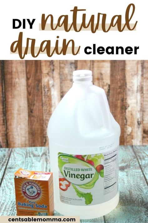 Use this DIY Homemade Natural Drain Cleaner as a cleaning hack to keep your drains clean and clear and unclog your bathroom sinks. Only 2 ingredients needed - baking soda and vinegar! Diy Drain Cleaner, Baking Soda Drain Cleaner, Natural Drain Cleaner, Homemade Drain Cleaner, Diy Shampoo Recipe, Sink Drain Cleaner, Baking Soda Benefits, Baking Soda Vinegar, Baking Soda Cleaning