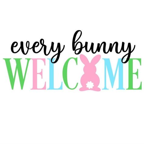 Easter Bunny Letter, Easter Porch, Easter Porch Decor, Welcome Svg, Brother Scanncut2, Easter Svg Files, Easter Designs, Happy Easter Svg, Easter Gift Tag