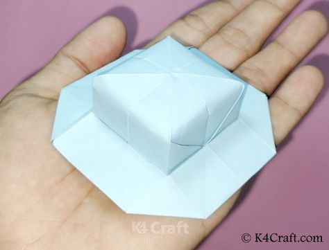 How To Make A Origami Hat – Step by Step Tutorial Origami Hat Tutorial, Origami Hat, Art Craft Ideas, Paper Roses Diy, Origami Step By Step, Hat For Kids, Craft Ideas For Kids, Hat Tutorial, Paper Flower Crafts