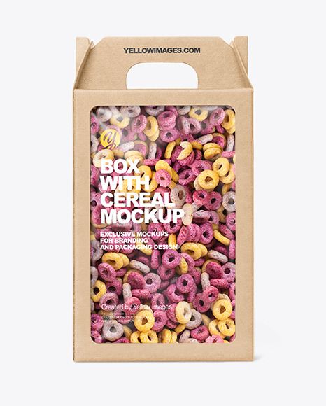 Kraft Box w/ Loop Cereal Mockup Cereal Packaging Design Ideas, Cereal Design Packaging, Snack Branding Design, Cereal Box Design Ideas, Cereal Packaging Design, Transparent Box Packaging, Cereal Box Packaging, Snack Box Packaging, Grocery Packaging