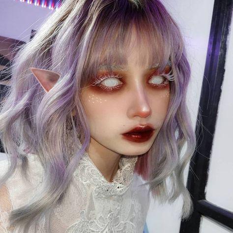 Star Girl Aesthetic, Fairy Make-up, Fashion Y2k, Style Cargo, Maquillage Halloween, Aesthetic Style, Contact Lens, White Mesh, Halloween Disfraces