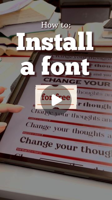 Paperlike on Instagram: "How to install a font 🔡  ➡️ Go to dafont.com and download the desired font. ➡️ Import and install the font to “ifont.” ➡️ Go to settings and install profile.  ➡️ In the desired program (@ellisdesignlabb used @procreate), select written text to change to the font.   We love seeing everything you create with the help of Paperlike! ✍️ Tag us @paperlike and add #paperlike for a chance to be featured." Old Script Font, Script Fonts Alphabet, Dafont Fonts, Free Business Logo, Number Fonts, The Font, Numbers Font, A Font, Different Fonts
