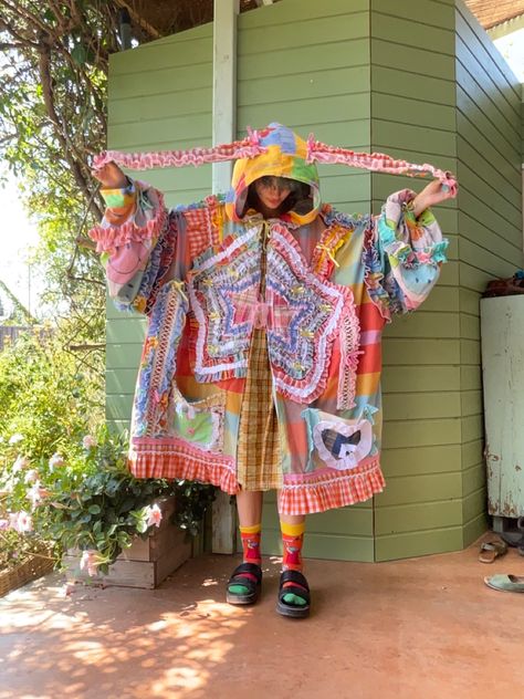 Patchwork Outfit Aesthetic, Colorful Alternative Fashion, Strange Outfits, Funky Outfits, J Fashion, Cute Fits, Dream Clothes, Upcycle Clothes, Look Cool