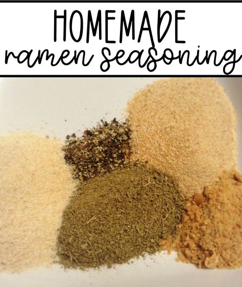 Homemade Ramen Powder, Diy Ramen Seasoning Chicken, Spicy Ramen Seasoning Recipe, Diy Beef Ramen Seasoning, Homemade Ramen Seasoning, Ramen Seasoning Recipe, Chicken Bouillon Recipe, Homemade Seasoning Mixes, Diy Ramen