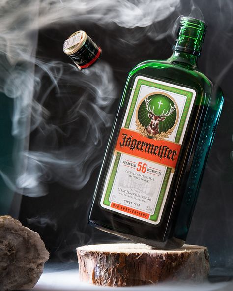 Jagermeister soul project on Behance Jagermeister Drinks, Gin Tanqueray, Jager Bomb, Martini Rossi, Pretty Alcoholic Drinks, Sweet Vermouth, Photography Ideas At Home, Hawaiian Party Decorations, Alcohol Packaging