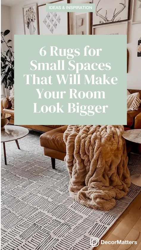 Sometimes, creating your dream space can come with a few challenges. The size of your room, for example, can often be what decides whether that sofa on your wishlist is a yay or nay. Check out our home design tips on how to pick rugs for small spaces in your home. (Keywords: living room decor, living room ideas, living room designs, dream rooms, house design, home decor ideas, living room rugs, living room furniture,rugs, small rugs, patterned rugs, boho living room) Area Rugs In Living Room With Beige Sofa, What Size Rug For Small Living Room, Carpet Sofa Layout, Rug Too Small For Living Room, Area Rugs For Small Living Room, Carpet Small Living Room, Rug Placement In Small Living Room, Carpet For Small Living Room, Rugs To Brighten Living Room