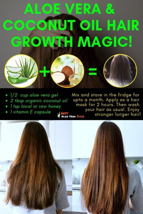 Coconut Oil Hair Growth, Aloe Vera Hair, Aloe Vera Hair Mask, Hair Growth Secrets, Hair Mask For Growth, Aloe Vera For Hair, Hair Growing Tips, Homemade Hair, Honey Hair