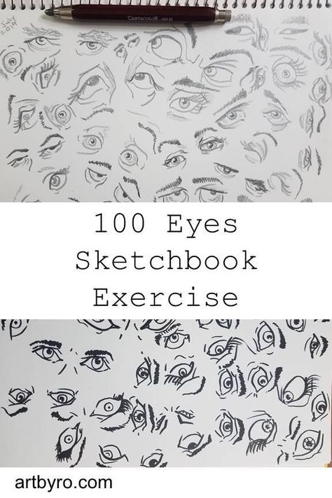 Practice Eyes Drawing, Eye Drawing Exercise, How Start Drawing, Cartoon Drawing Exercises, Sketch Practice Exercises, Art Practice Exercises To Draw, Sketching Practice Exercises, Drawing Exercises Sketchbook Assignments, Drawing Practice Exercises