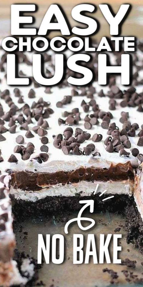 Chocolate Lasagna Recipe Oreo, Chocolate And Vanilla Desserts, No Bake Dessert For A Crowd, Chocolate Lasagna Recipe Easy, Oreo Lush, Chocolate Lush Dessert Recipe, Chocolate Lush Dessert, Oreo Lasagna Recipe, Quick Chocolate Desserts