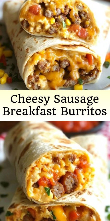 Elevate Your Mornings with a Flavorful Breakfast Burrito Twist! This breakfast burrito recipe is a game-changer for your morning routine. Packed with savory breakfast sausage, scrambled eggs, and melted cheddar cheese, this burrito is sure to become a new favorite. Top it off with fresh avocado, salsa, and hot sauce for a delicious kick to start your day right. #BreakfastBurrito #DeliciousBreakfasts #EasyMealIdeas #HealthyEating #AvocadoLove #SalsaForDays #MealPrepGoals Breakfast Sausage Burrito Recipes, Sausage Egg Breakfast Burrito, Breakfast Burrito Sausage, Hot Sausage Breakfast Recipes, Cheesy Breakfast Burritos, Breakfast With Sausage Links, Sauce For Breakfast Burritos, Healthy Breakfast Burrito Recipes, Sausage Egg And Cheese Burrito