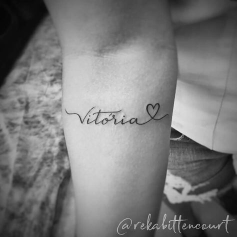 Small Name Tattoos, Victoria Tattoo, Small Name Tattoo, Victoria Name, Tattoos For Kids, Name Tattoos, Floral Nails, Infinity Tattoo, Tattoo Quotes