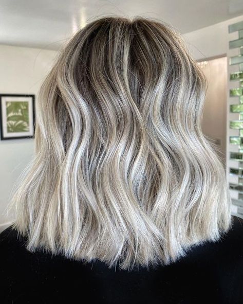 Platinum Blonde Balayage Bob, Blonde Foliage, Darker Blonde, Redken Blonde, Silvery Blonde, Cold Blonde, Icy Blonde Highlights, Straight Hair Highlights, White Blonde Highlights