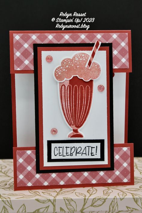 Share A Milkshake, Birthday Card Craft, Birthday Cards Diy, Stamping Up Cards, Valentine Card, Card Making Techniques, Fun Fold Cards, Card Sketches, Greeting Card Design