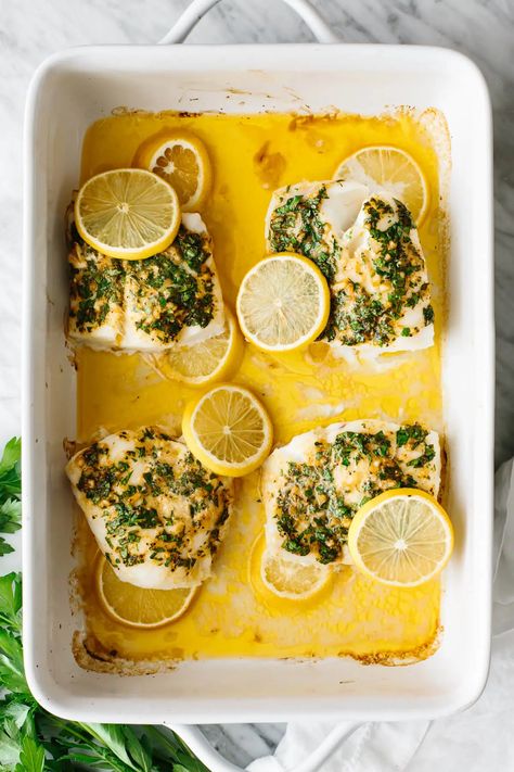 Baked Cod Recipes, Cod Recipes, Best Low Carb Recipes, Easy Seafood Recipes, Cod Fish, Baked Fish, Fool Proof Recipes, Best Chicken Recipes, Mediterranean Diet Recipes