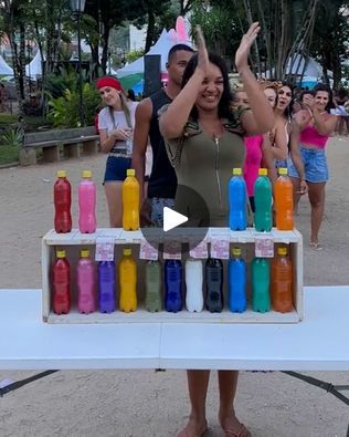 Colourful bottle match game | You have to match the colourful bottles to win 😮 | By LADbibleFacebook Colour Games For Adults, Colour Party Ideas Adults, Carnival Games Kids, Eid Games, Church Carnival Games, Game Ideas For Adults, Card Games For Adults, Bottle Game, Fun Games For Adults