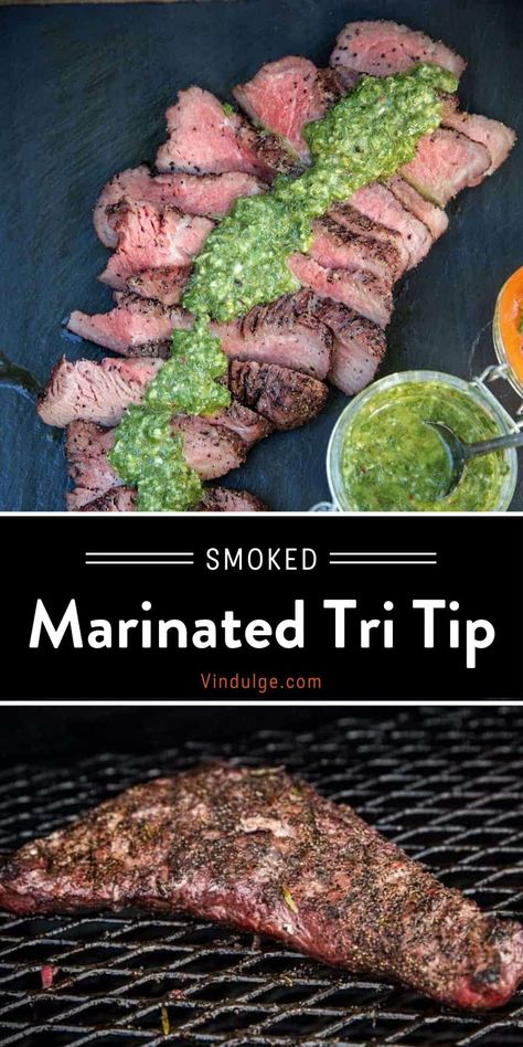 An award-winning recipe for Red Wine Tri Tip Marinade from our very first BBQ competition. Made with tender Tri Tip and smoked slowly to perfection. Serve alone or with a delicious chimichurri sauce. Tri Tip Marinade, Tri Tip Steak Recipes, Tritip Recipes, Tri Tip Steak, Smoked Tri Tip, Red Wine Recipe, Best Beef Recipes, Pellet Grill Recipes, Traeger Recipes