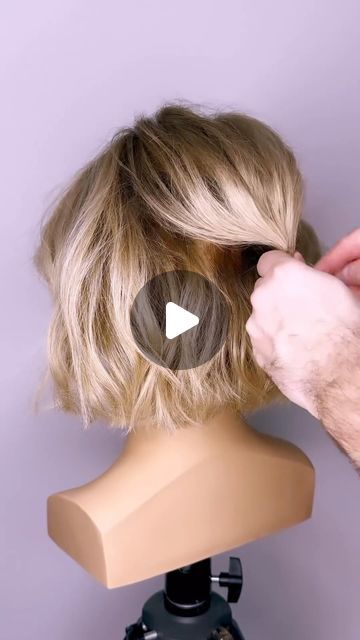 Bob Length Hair, Running Late Hairstyles, Bob Length, Half Up Half Down Short Hair, Short Hair Updo Tutorial, Feathered Hair Cut, Easy Bun Hairstyles For Long Hair, Lob Styling, Beautiful Braided Hair